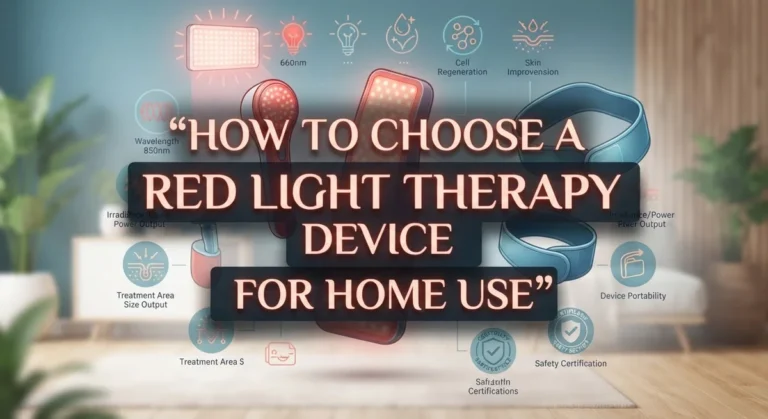 How to Choose a Red Light Therapy Device for Home Use
